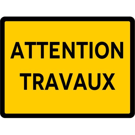 Signalisation de Travaux Temporaires Panneaux de Travaux Temporaires. Danger Chantier Temporaire - Travaux attention - Panneau rétroréfléchissant