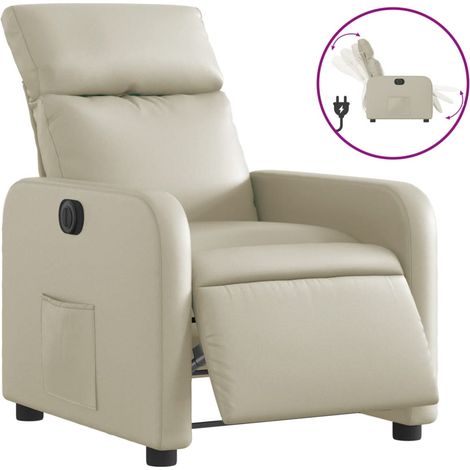 Maison Exclusive - Relaxsessel Elektrisch Creme Kunstleder