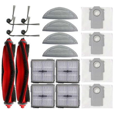 Pour aspirateur Roborock Q10 S5 / Q10 S5+ / Q10V / Q10V+ / Q10 VF / Q10 VF+ : brosse latérale principale, sac à poussière, filtre HEPA, chiffon (1/5)