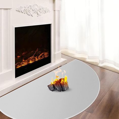 Tapis ignifuge pour cheminée, 150 x 80 x 0,1 cm, plaque de protection contre les étincelles pour poêle, tapis de protection ignifuge pour cheminée, tôle de sol, pour protéger le sol contre les (1/5)