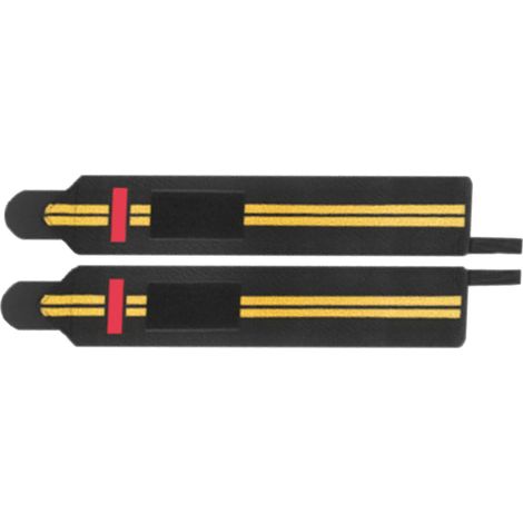 1 paire d'attelles de poignet de sport, sangle de compression réglable, bracelet de soutien pour la salle de sport, noir et jaune (1/5)