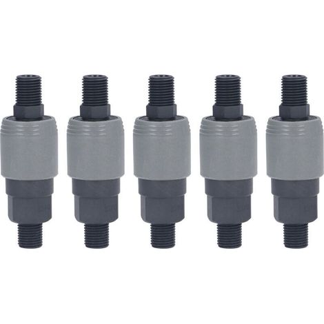 5 Pièces Connecteur Rapide Auto-Blocage Type C pour Tuyau, Équipement Machines et Électronique (SM+PM-20) (1/5)