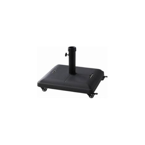Amicasa Base Ombrellone NTH37 con Ruote 37 Kg Policarbonato Nero 500x500x80 mm