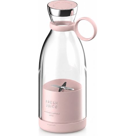 Blender Portable Électrique 350 ml Rechargeable à Chargement Magnétique, Rose (1/5)