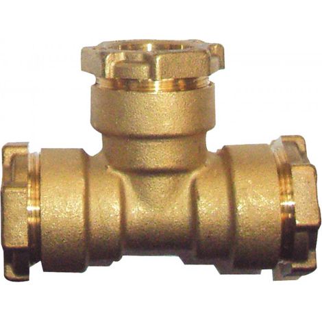 TE 90° COMPRESSION LAITON EGAUX 25 RENSON