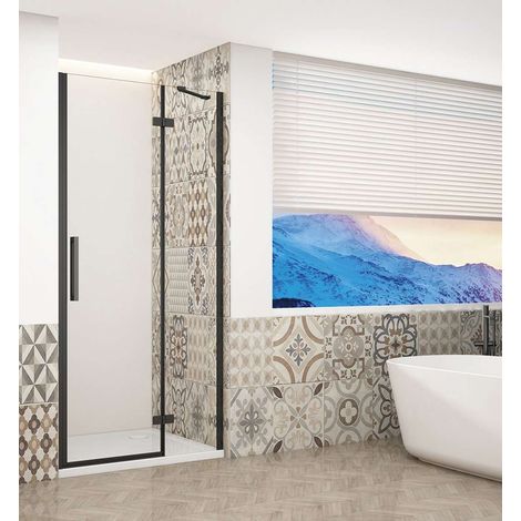 Gelco Trinity - Puerta de ducha de 90 cm, derecha, cristal transparente/negro GT1290CR-B (1/5)