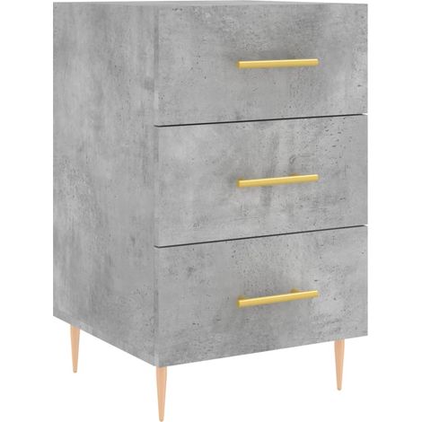 Maison Exclusive - Comodino Grigio Cemento 40x40x66 cm in Legno Multistrato