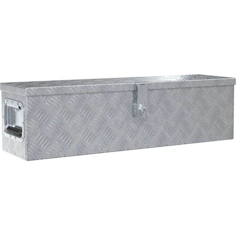 vidaXL Cassetta in Alluminio 80,5x22x22 cm Argento (1/5)
