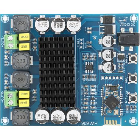 Plaque amplificateur audio numérique Bluetooth 120W HW-635, double canal sonore (1/5)