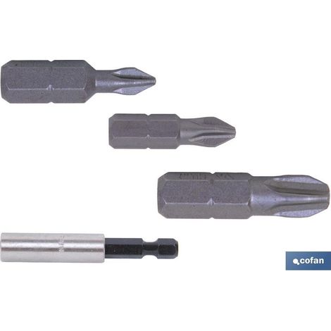 Assortimento punte 1/4 Ph-1-2-3x25+Adattatore (1/4)