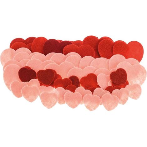 Adesivi a forma di cuore in feltro, 60 pezzi