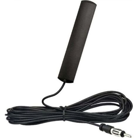 Antenne Autoradio Voiture Brise Collante Adaptateur Fiche DIN avec 3m Câble Compatible avec Auto Camion Véhicule SUV Jeep FM AM Radio Amplificateur HD Lecteur (1/5)