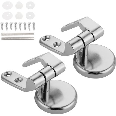 Charnières De Cuvette De Toilette - Alliage De Zinc - Universelles - Pour Réparation DIY - Convient À La Plupart Des Cuvettes - Lot De 2 (1/5)