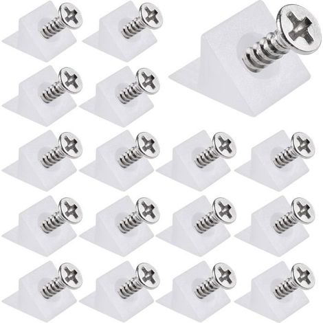 Supports de Tiroir Arrières en Plastique 100PCS, Kit de Réparation de Tiroir avec Vis Renforts de Tiroir Meubles Label (1/4)