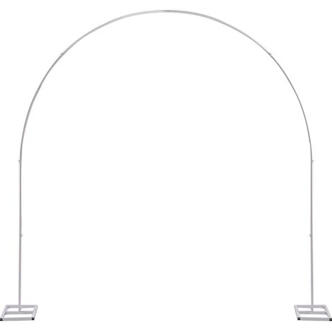7.5ft Metall Hochzeitsbogen Traubogen Hochzeit Blumen Ballonbogen Rahmen Tragbares Großer Metall-Ballonbogen Hintergrundständer (Weiß)