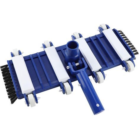 Cabezal de aspiración de alta resistencia para estanques de peces y cepillo de limpieza de piscinas con ruedas giratorias para limpiar piscinas de hormigón o yeso. (1/5)