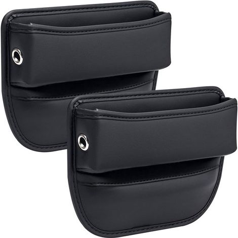 Organizador de 2 piezas para la abertura del asiento del coche, bolsa de almacenamiento universal para la abertura del asiento del coche, bolsillos laterales para la consola para teléfonos, gafas, tar (1/5)