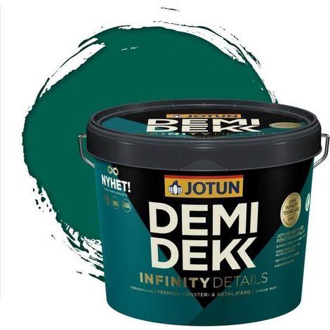 Peinture Bois - JOTUN - Lasure Opaque Satinée - RAL 6026 - Vert Opale - 3L (1/2)