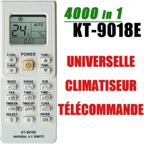 4000 CODE IN 1 UNIVERSAL-FERNBEDIENUNG FÜR KLIMAANLAGEN KT-9018E (1/4)