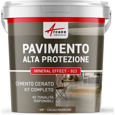 Microcemento per pavimenti interni: alta protezione - 5 m² (in 2 strati) Marrone Cacao - ARCANE INDUSTRIES