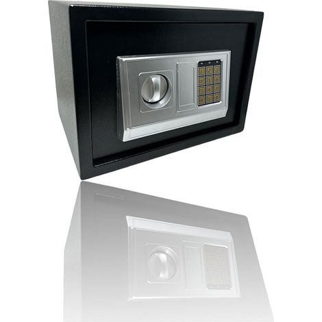 Cassaforte a muro con combinazione numerica digitale elettronica e doppia chiave di sicurezza 35x25 cm nero (1/5)