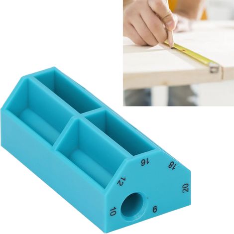 Multifunktionales Markierungswerkzeug für die Holzbearbeitung, inklusive Markierungsstiften und Zeichenwerkzeugen in verschiedenen Größen. (1/5)