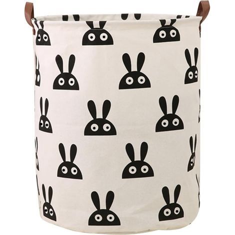 Foldable Storage Basket with Handle Laundry Bin for Clothes Toy Storage Household Organizer