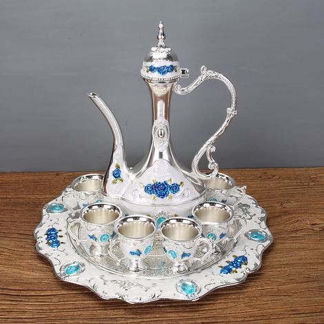Ensemble de verres à vin blanc (argent, blanc et bleu), style européen, verre à vin blanc tout-en-un, haut de gamme