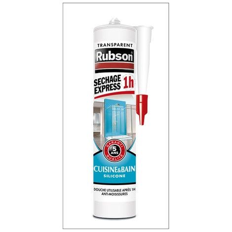 Mastic D'Étanchéité Cuisine&Bain Rubson Séchage Express Silicone 280Ml