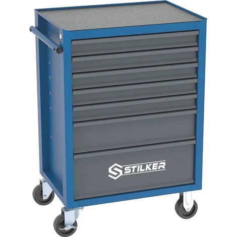 Werkstattwagen 7 Schubladen blau/grau 675x450x900mm STILKER - 72517