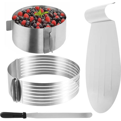 Lot De 4 Accessoires De Gâteau en Acier Inoxydable, Cercle Ø 16-30 cm (1/5)