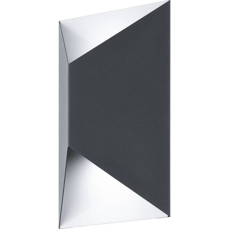 Applique triangulaire extérieure Predazzo LED H21 cm IP44 - Anthracite - Gris (1/4)