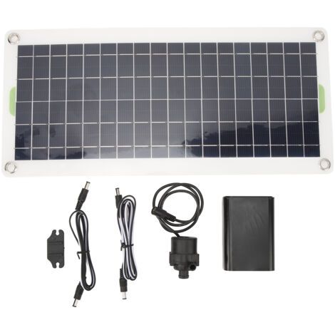 BUNTHAUS Pompe à eau solaire 12V, 4 DB, faible bruit, 19W, générateur de fontaine d'eau à énergie solaire, pour maison, voiture, bateau, jardin, 50W (1/5)