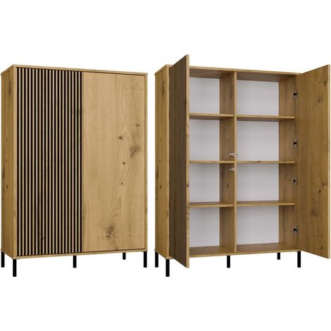 Cassettiera alta, rovere Artisan, 103,5 x 147,5 x 40 cm (1/5)
