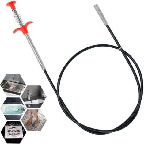 160 cm flexible grabber with claws for working in tight spaces, drain snake, for picking up hair, waste and even important items from the sewer, sink and toilet (1/4)