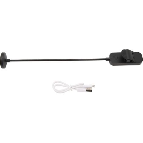 Lumière de lecture LED à clipser, 3 températures de couleur, gradation sans palier, rechargeable USB, noir, pour lire au lit (1/5)