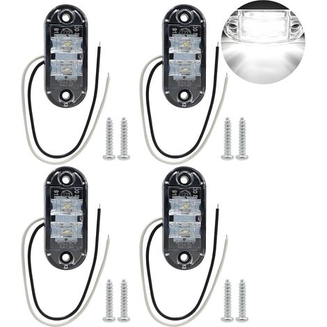 LED Feux Latéraux Éclairages, Feux Gabarit Remorque,12 / 24V, Convient pour les remorques de voitures, les camions, les caravanes, les autobus, les fourgonnettes et les motos (1/5)