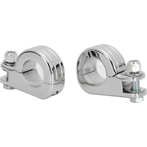 Kit de Serrage de Repose-pieds en Aluminium - Support de Serrage pour Repose-pieds 32 Mm, Position de Conduite Confortable (SILVER) (1/5)