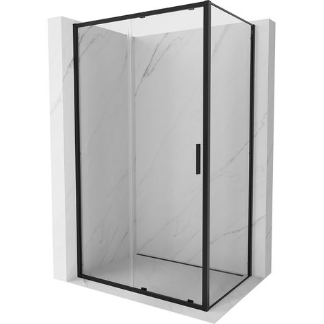 Mexen Exo Schiebeduschkabine 160 x 120 cm, transparent, schwarz - 8151-160-120-70-00