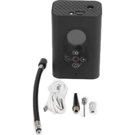 Tragbare, kabellose, per USB aufladbare elektrische Luftpumpe, intelligente Hochdruck-Luftpumpe mit LCD-Bildschirm und LED-Beleuchtung
