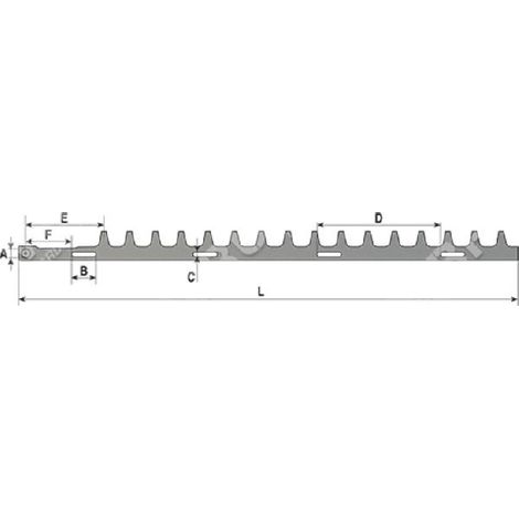 Obermesserlänge 835 mm Einzelschnitt für GREEN LINE KOMPATIBLE Heckenscheren - 016006