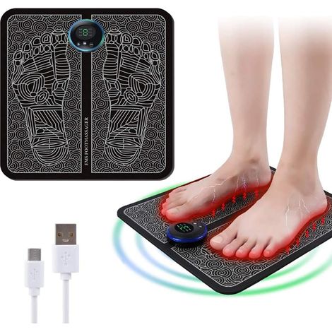 Massager Electrique Pour Pieds - Technologie EMS - 6 Niveaux Dintensite - Portable Rechargeable - Pour Ameliorer La Circulation Et Soulager Les Douleurs Musculaires - 1 Unite (1/5)