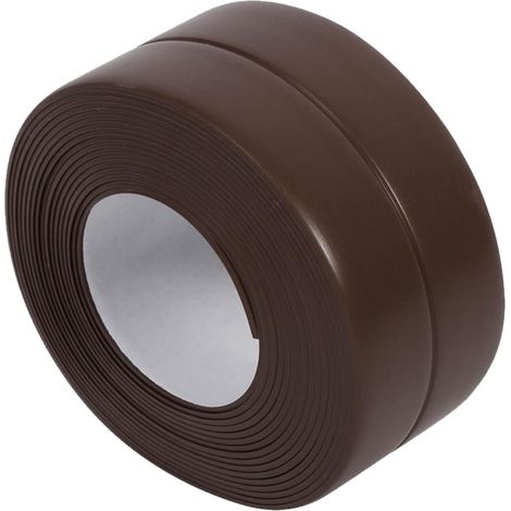 Bande d'étanchéité autocollante pour baignoire et mur, bordure de lavabo et de cuisine (marron 22 mm x 3,2 m) (1/5)