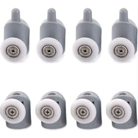 8 Pièces Roulette Porte Coulissante Douche 23mm, Rouleaux pour Porte Coulissante de Salle de Bain (1/5)
