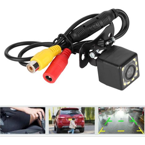 Caméra de recul HD pour voiture avec vision nocturne LED, moniteur de stationnement et caméra CCD, étanche IP67 (1/5)