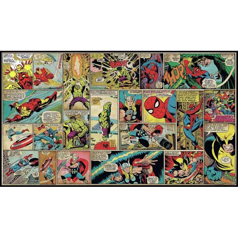 Papier peint panoramique encollé Marvel Classics - 320 cm x 182,88 cm (1/5)