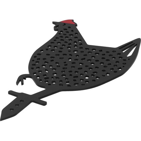 Piquet de Jardin Décoratif en Forme de Poule Noire Creuse, Ornement pour Pelouse et Extérieur