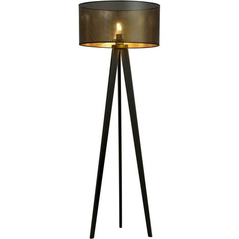 Lampada da terra Emibig Aston treppiede nero/oro E27 150cm (1/5)