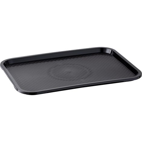 APS Vassoio Fast Food, infrangibile e lavabile in lavastoviglie, Made in Germany, 45 x 35,5 cm, altezza 2 cm, nero (1/5)