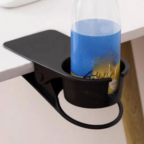 1 Porte-gobelet de bureau, ABS, ouverture latérale, clip sans outil, maison et bureau (1/3)